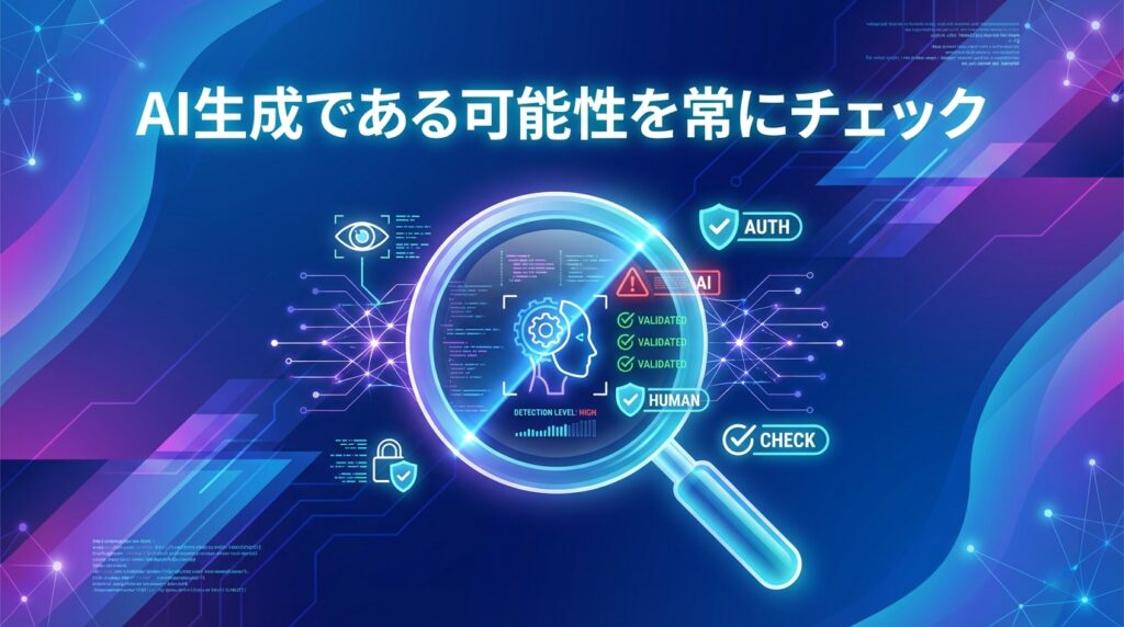 【検証習慣】AI生成である可能性を常にチェック